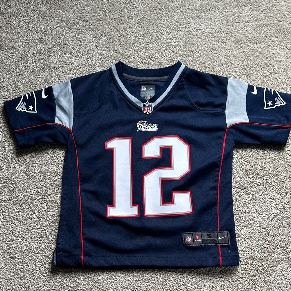 Kids Navy Blue Patriots Jersey- Brady